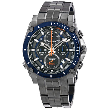 Đồng hồ Bulova Precisionist Chronograph Quartz (máy pin) Black-Blue Dial 98B343 Nam Chính hãng Sale giá Rẻ tại XaXi World