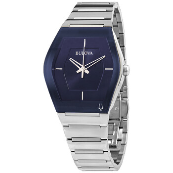Đồng hồ Bulova Quartz (máy pin) Mặt Xanh Vỏ Thép Không Gỉ 96A258 Nam Chính hãng Sale giá Rẻ tại XaXi World