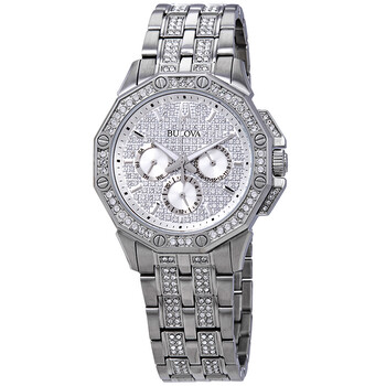 Đồng hồ Bulova Multifunction Crystal Pave Dial 96C134 Nam Chính hãng Sale giá Rẻ tại XaXi World