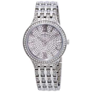 Đồng hồ Bulova Crystal Mặt Màu Bạc 96L243 Nữ Chính hãng Sale giá Rẻ tại XaXi World