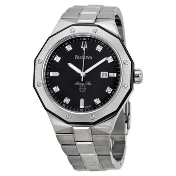 Đồng hồ Bulova Marine Star Diamond Accented Vỏ Thép Không Gỉ Bracelet 98D103 Nam Chính hãng Sale giá Rẻ tại XaXi World