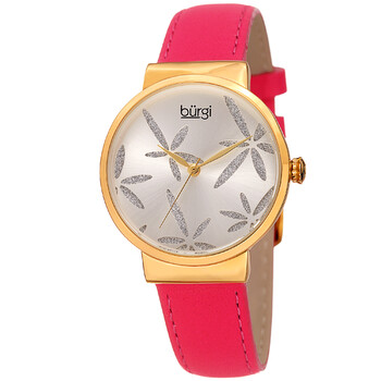 Đồng hồ Burgi Sparkling Flower Quartz (máy pin) Mặt Màu Bạc BUR191PK Nữ Chính hãng Sale giá Rẻ tại XaXi World