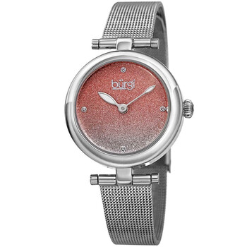 Đồng hồ Burgi Silver Mặt Hồng Vỏ Thép Không Gỉ Mesh BUR231SSPK Nữ Chính hãng Sale giá Rẻ tại XaXi World
