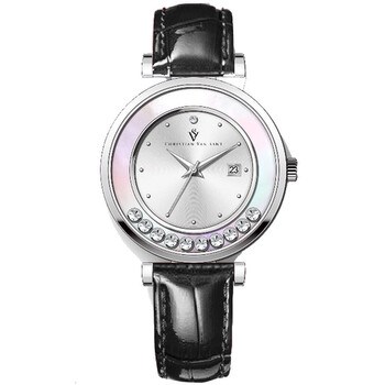 Đồng hồ Christian Van Sant Bria Quartz (máy pin) Mặt Màu Bạc CV3810 Nữ Chính hãng Sale giá Rẻ tại XaXi World
