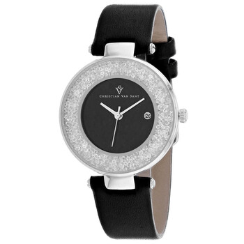 Đồng hồ Christian Van Sant Dazzle Quartz (máy pin) Mặt Số Đen CV1221 Nữ Chính hãng Sale giá Rẻ tại XaXi World