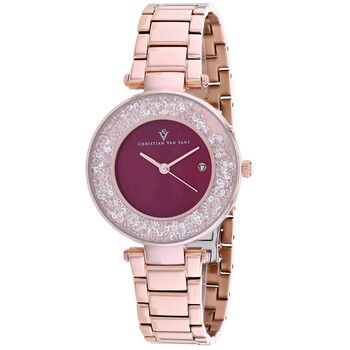 Đồng hồ Christian Van Sant Dazzle Quartz (máy pin) Mặt Đỏ CV1215 Nữ Chính hãng Sale giá Rẻ tại XaXi World