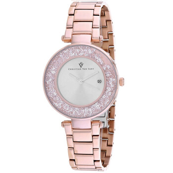 Đồng hồ Christian Van Sant Dazzle Quartz (máy pin) Mặt Màu Bạc CV1213 Nữ Chính hãng Sale giá Rẻ tại XaXi World