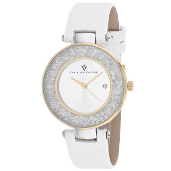 Đồng hồ Christian Van Sant Dazzle Quartz (máy pin) Mặt Màu Bạc CV1223 Nữ Chính hãng Sale giá Rẻ tại XaXi World