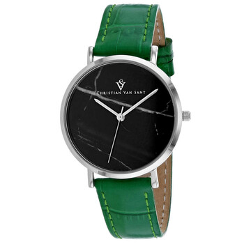 Đồng hồ Christian Van Sant Lotus Quartz (máy pin) Mặt Số Đen CV0421 Nữ Chính hãng Sale giá Rẻ tại XaXi World