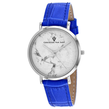 Đồng hồ Christian Van Sant Lotus Quartz (máy pin) Mặt Trắng CV0420 Nữ Chính hãng Sale giá Rẻ tại XaXi World