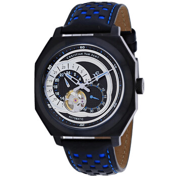 Đồng hồ Christian Van Sant Machina Automatic (máy cơ) Mặt Số Đen CV0564 Nam Chính hãng Sale giá Rẻ tại XaXi World