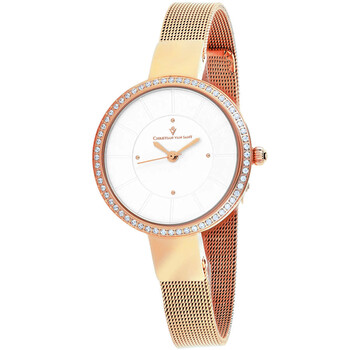 Đồng hồ Christian Van Sant Reign Quartz (máy pin) Mặt Màu Bạc CV0221 Nữ Chính hãng Sale giá Rẻ tại XaXi World