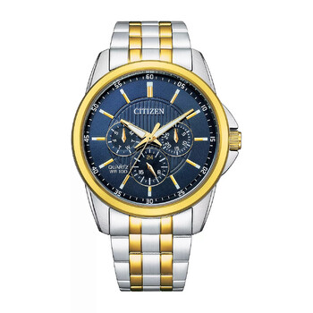 Đồng hồ Citizen Quartz (máy pin) Mặt Xanh Two-Tone AG8348-56L Nam Chính hãng Sale giá Rẻ tại XaXi World