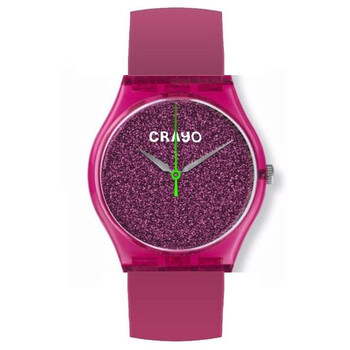 Đồng hồ Crayo Glitter Hot Mặt Hồng Dây Giả Da Hồng CRACR4501 Unisex Chính hãng Sale giá Rẻ tại XaXi World
