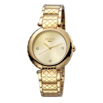 Đồng hồ Ferre Milano Mặt Vàng Gold FM1L099M0061 Nữ Chính hãng Sale giá Rẻ tại XaXi World