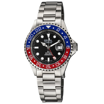 Đồng hồ Gevril Wall Street Automatic (máy cơ) Mặt Số Đen Pepsi Bezel 4952A Nam Chính hãng Sale giá Rẻ tại XaXi World