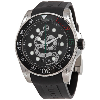Đồng hồ Gucci Dive Dragon Quartz (máy pin) Mặt Số Đen YA136217 Nam Chính hãng Sale giá Rẻ tại XaXi World