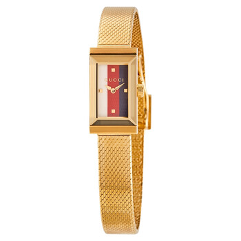 Đồng hồ Gucci G-Frame Quartz (máy pin) White, Red and Navy Dial YA147511 Nữ Chính hãng Sale giá Rẻ tại XaXi World