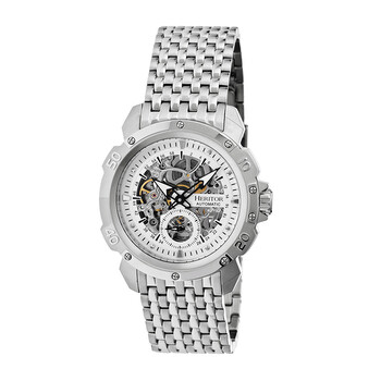 Đồng hồ Heritor Carter Silver Skeleton Dial Vỏ Thép Không Gỉ HR2501 Nam Chính hãng Sale giá Rẻ tại XaXi World