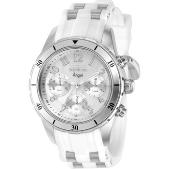 Đồng hồ Invicta Angel Chronograph GMT Quartz (máy pin) Mặt Trắng 37347 Nữ Chính hãng Sale giá Rẻ tại XaXi World