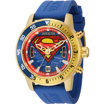 Đồng hồ Invicta DC Comics Superman GMT Quartz (máy pin) Mặt Xanh 43589 Nam Chính hãng Sale giá Rẻ tại XaXi World