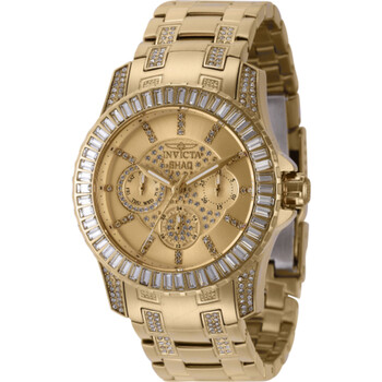 Đồng hồ Invicta Shaq GMT Quartz (máy pin) Crystal Mặt Vàng Gold 43826 Nữ Chính hãng Sale giá Rẻ tại XaXi World