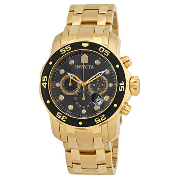 Đồng hồ Invicta Pro Diver Chronograph Charcoal Dial Gold Ion-plated Watch Nam Chính hãng Sale giá Rẻ tại XaXi World