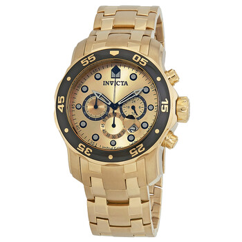 Đồng hồ Invicta Pro Diver Mặt Vàng Gold Chronograph ILE0072A Nam Chính hãng Sale giá Rẻ tại XaXi World