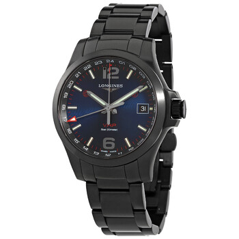Đồng hồ Longines Conquest V.H.P. GMT Quartz (máy pin) Mặt Xanh L3.718.2.96.6 Nam Chính hãng Sale giá Rẻ tại XaXi World
