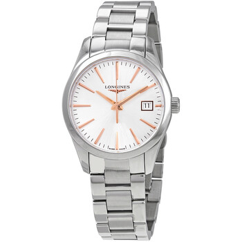 Đồng hồ Longines Conquest Classic Quartz (máy pin) Mặt Màu Bạc L2.386.4.72.6 Nữ Chính hãng Sale giá Rẻ tại XaXi World