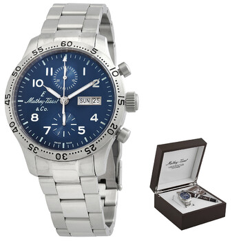 Đồng hồ Mathey-Tissot Type 21 Chronograph Automatic (máy cơ) Mặt Xanh H1821CHATBUG Nam Chính hãng Sale giá Rẻ tại XaXi World