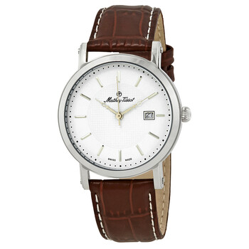 Đồng hồ Mathey-Tissot City Mặt Trắng Dây Da Nâu H611251AI Nam Chính hãng Sale giá Rẻ tại XaXi World