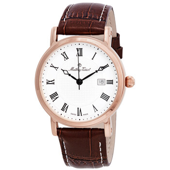 Đồng hồ Mathey-Tissot City Mặt Trắng Dây Da Nâu H611251PBR Unisex Chính hãng Sale giá Rẻ tại XaXi World