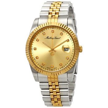 Đồng hồ Mathey-Tissot Mathey II Quartz (máy pin) Crystal Mặt Vàng Gold H710BDI Nam Chính hãng Sale giá Rẻ tại XaXi World