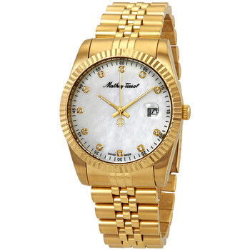 Đồng hồ Mathey-Tissot Mathey II Quartz (máy pin) Crystal Mặt Khảm Xà Cừ H710PI Nam Chính hãng Sale giá Rẻ tại XaXi World
