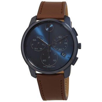 Đồng hồ Movado Bold Thin Chronograph Quartz (máy pin) Mặt Xanh 3600834 Nam Chính hãng Sale giá Rẻ tại XaXi World