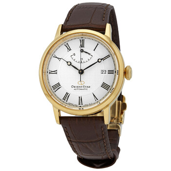 Đồng hồ Orient Star Automatic (máy cơ) Mặt Trắng Dây Da Nâu RE-AU0001S00B Nam Chính hãng Sale giá Rẻ tại XaXi World