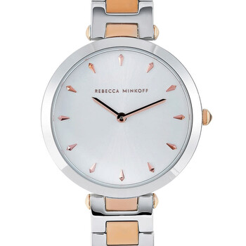 Đồng hồ Rebecca Minkoff Nina Quartz (máy pin) Silver Mặt Trắng 2200279 Nữ Chính hãng Sale giá Rẻ tại XaXi World