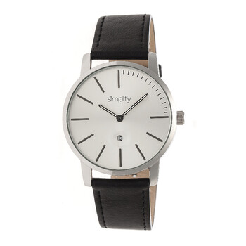 Đồng hồ Simplify The 4700 Mặt Màu Bạc Dây Da Đen SIM4701 Unisex Chính hãng Sale giá Rẻ tại XaXi World