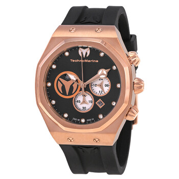 Đồng hồ Technomarine Reef Chronograph Quartz (máy pin) Diamond Mặt Số Đen TM-520004 Nam Chính hãng Sale giá Rẻ tại XaXi World
