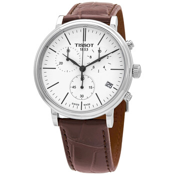 Đồng hồ Tissot Carson Premium Chronograph Quartz (máy pin) Mặt Trắng T122.417.16.011.00 Unisex Chính hãng Sale giá Rẻ tại XaXi World