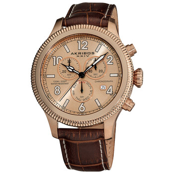 Đồng hồ nam Akribos Xxiv Chronograph vàng hồng AK575BR chính hãng