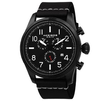 Đồng hồ nam Akribos Xxiv Chronograph mặt đen AK705BK chính hãng