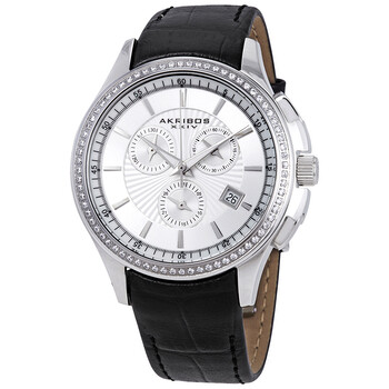 Đồng hồ Akribos Xxiv Grandiose Chronograph da đen AK615SS nam chính hãng