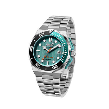 Đồng hồ tự động nam Arbutus Wall Street mặt xanh AR2403STS chính hãng