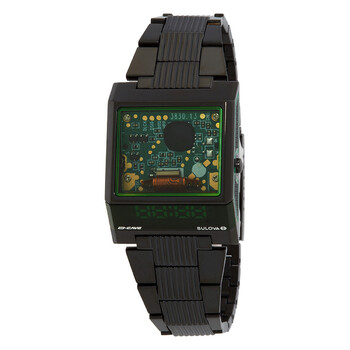 Đồng hồ nam Bulova Computron D-Cave Quartz mặt số xanh 98C140 chính hãng