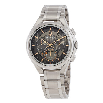 Đồng hồ nam Bulova Curv Chronograph Quartz mặt xám 96A298 chính hãng