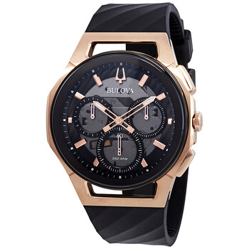 Đồng hồ nam Bulova Curv Chronograph mặt đen 98A185 chính hãng