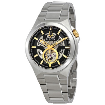 Đồng hồ nam Bulova Maquina Black-Skeleton 98A224 chính hãng