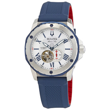 Đồng hồ nam Bulova Marine Star Automatic mặt trắng 98A225 chính hãng